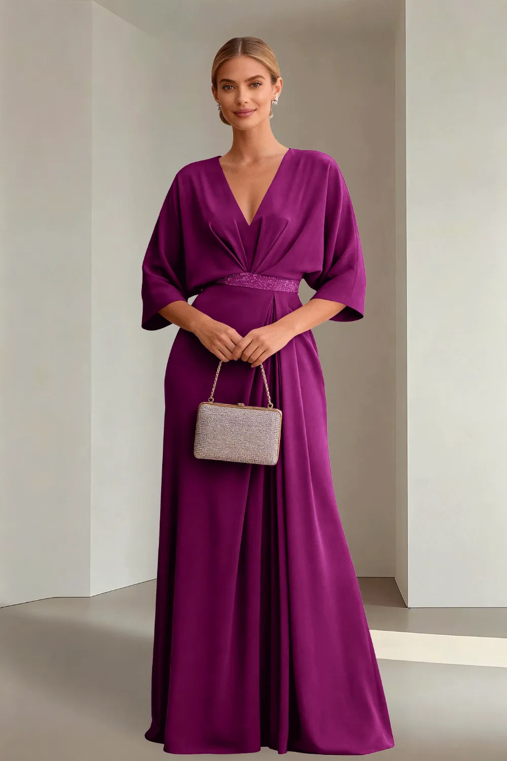 Seraphina Tie-Back Satin Formal Dress