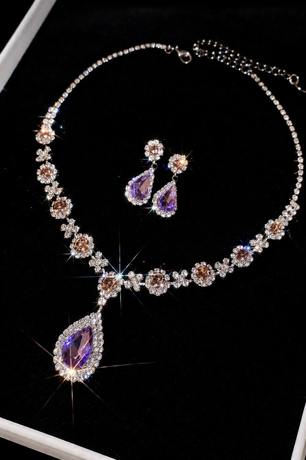 Crystal Bloom Necklace Set