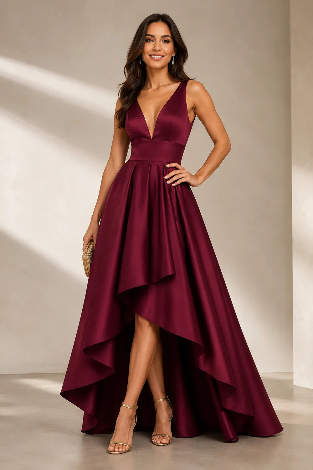 Valeria Open Back Satin Bridesmaid Dress