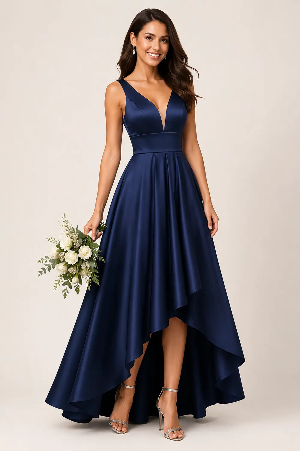 Valeria Open Back Satin Bridesmaid Dress