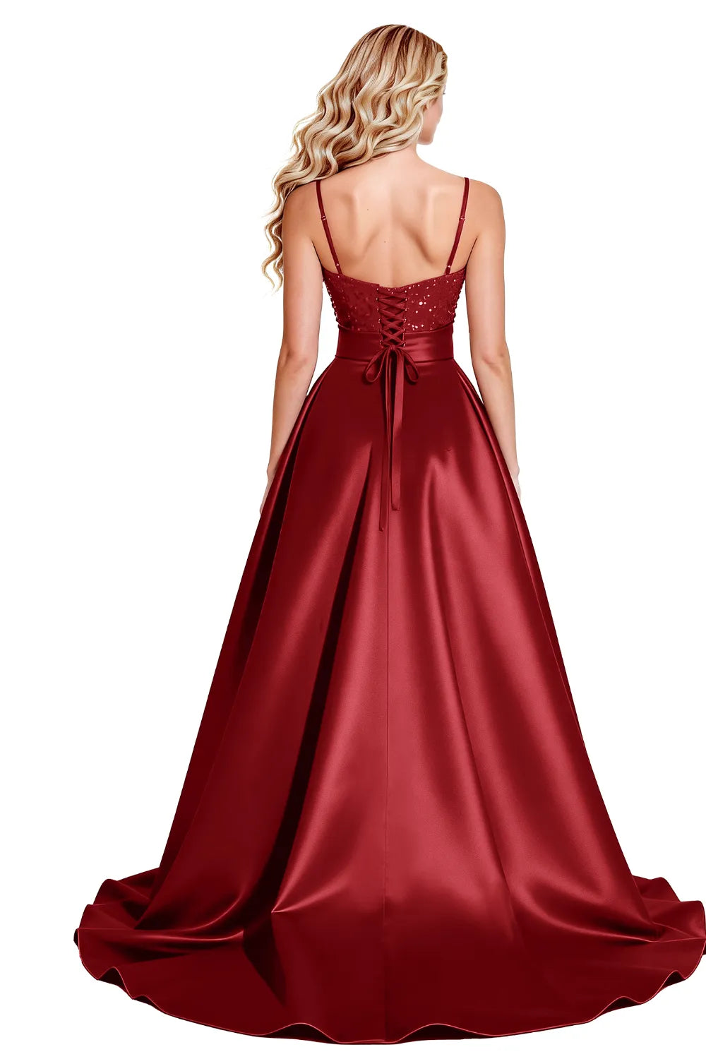 Glamorous Sequin Formal Gown with Statement Satin Bow