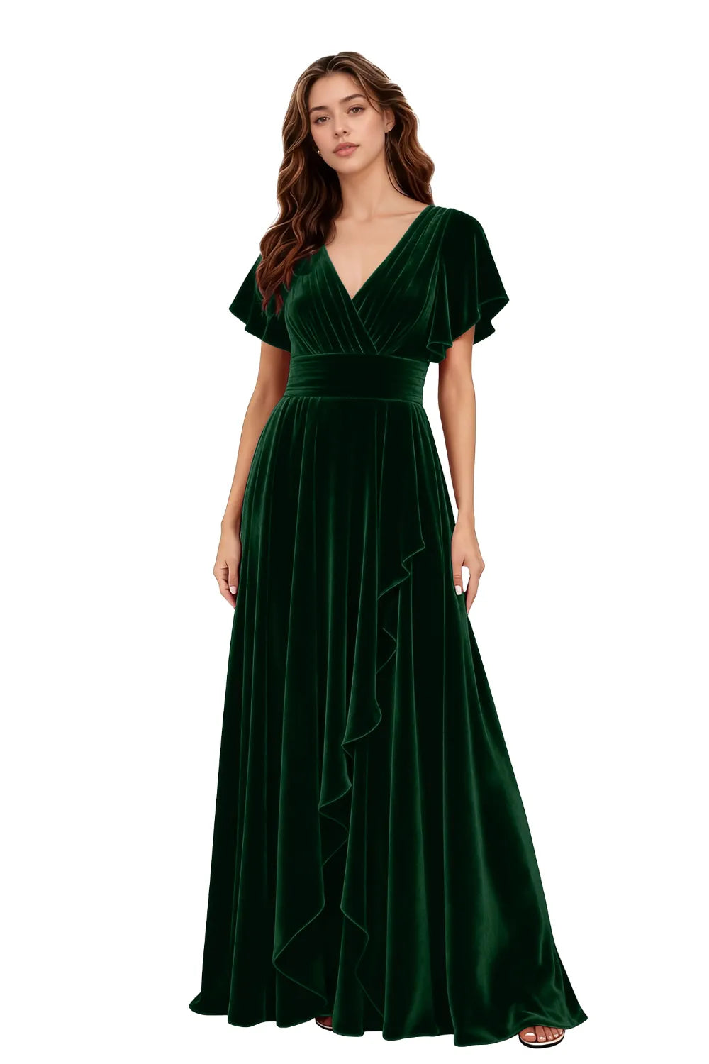 Vintage Velvet Formal Evening Gown for Women