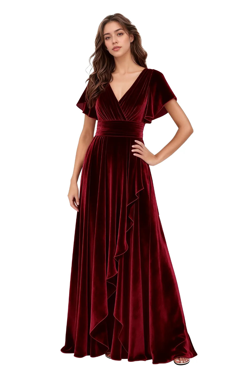 Vintage Velvet Formal Evening Gown for Women