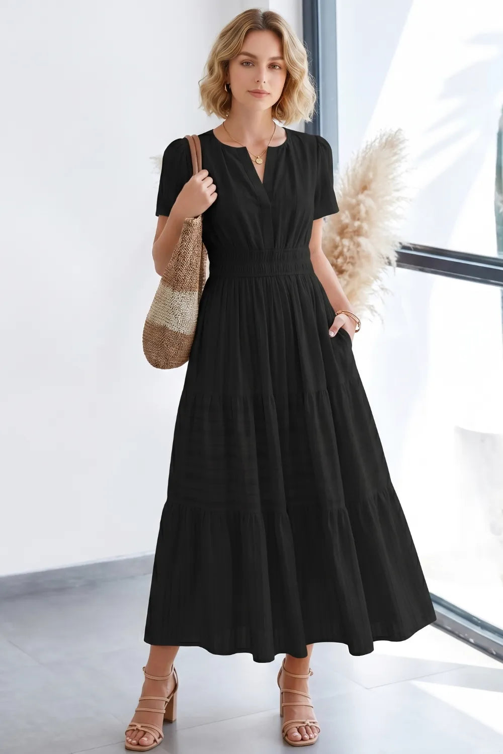 Casual Flowy Chiffon Wedding Guest Dress