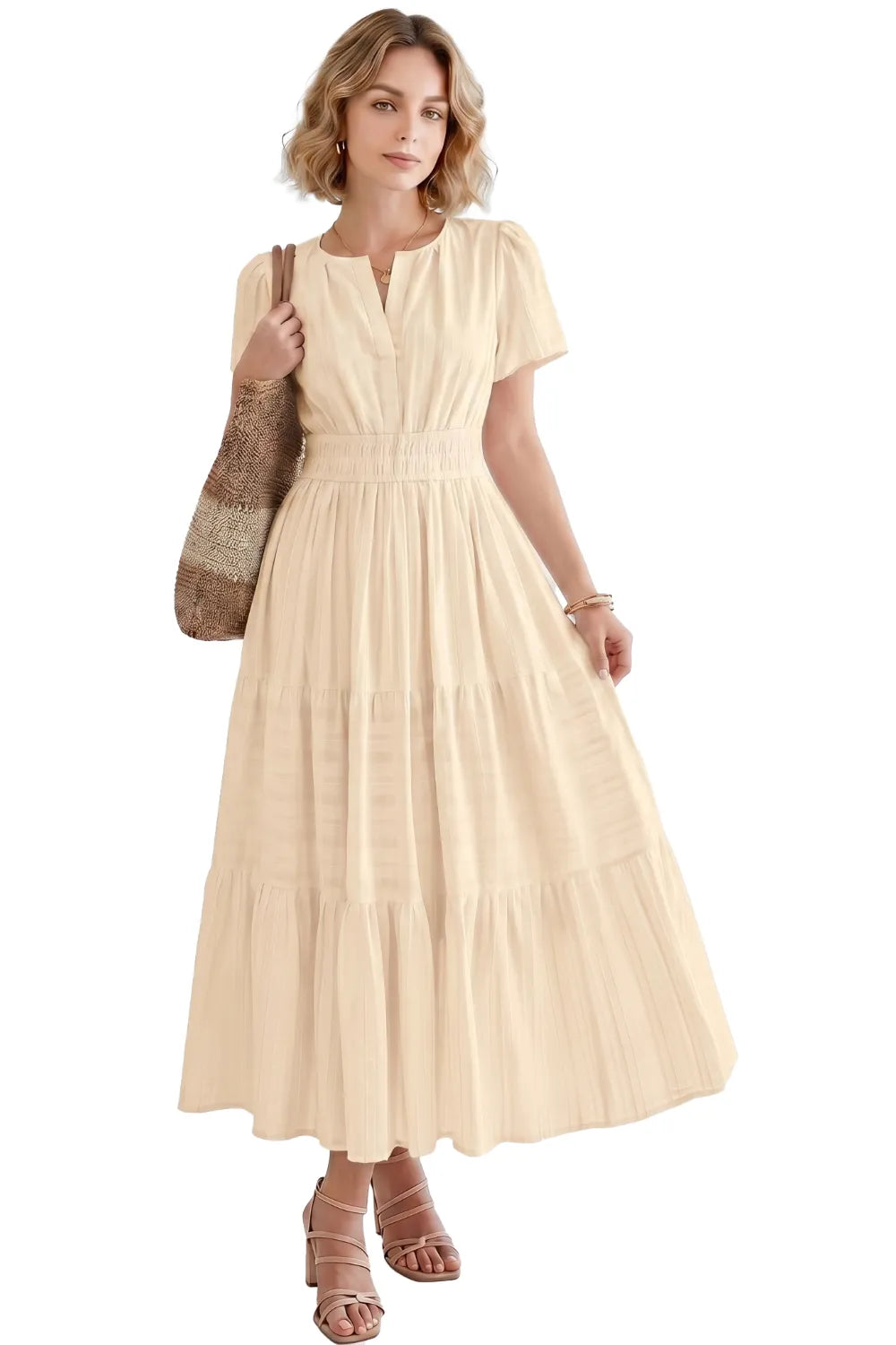 Casual Flowy Chiffon Wedding Guest Dress