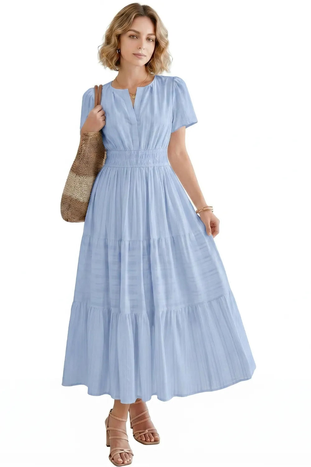 Casual Flowy Chiffon Wedding Guest Dress