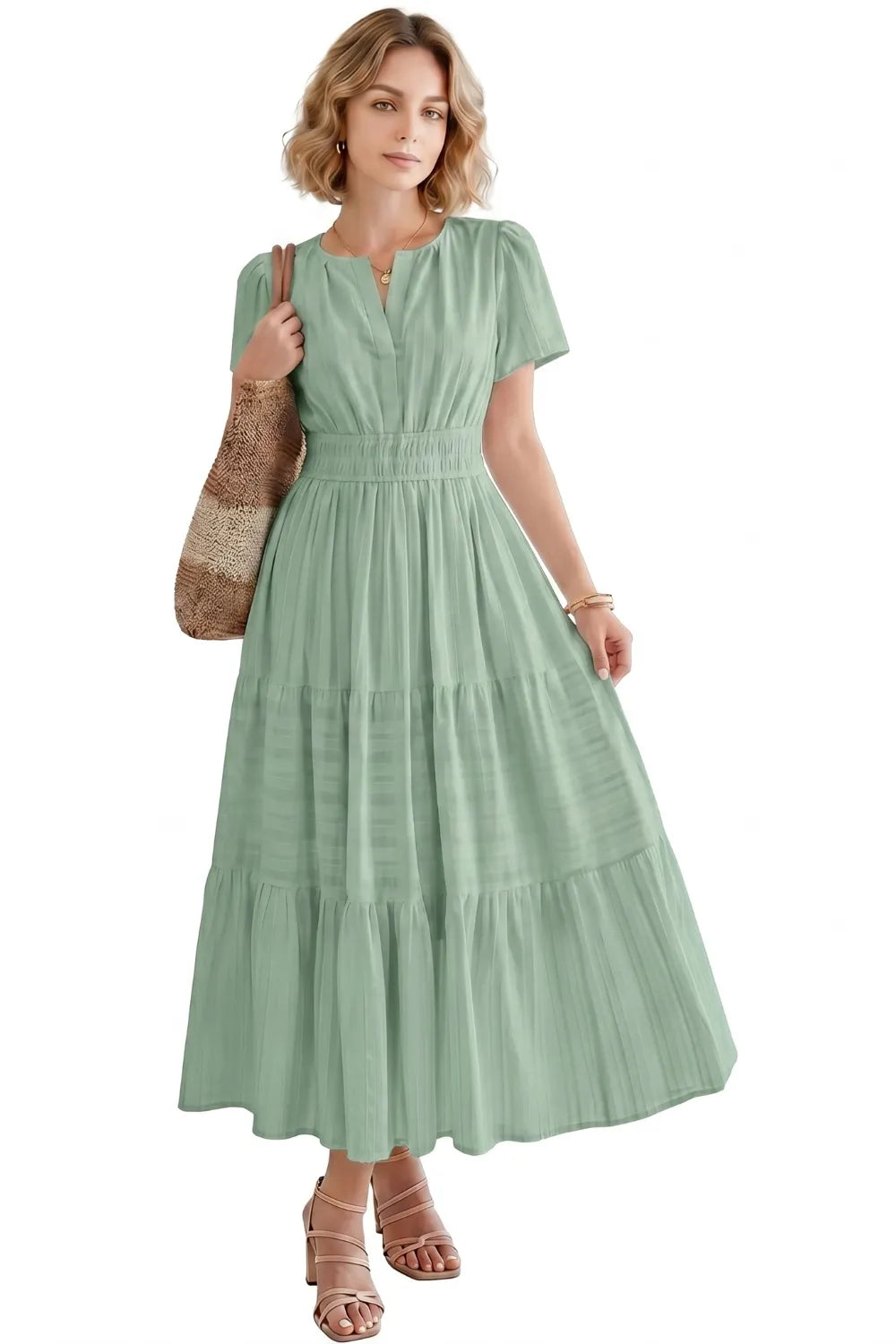 Casual Flowy Chiffon Wedding Guest Dress