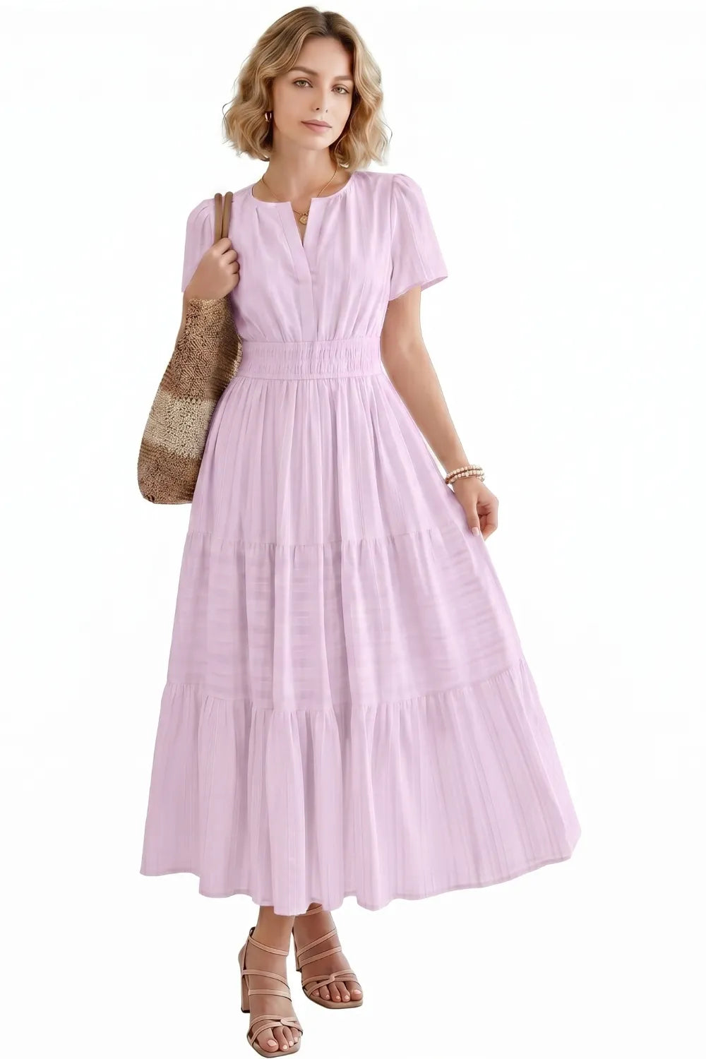 Casual Flowy Chiffon Wedding Guest Dress