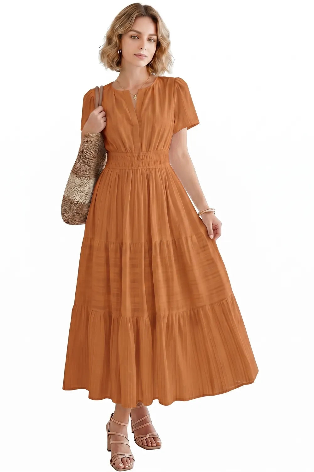 Casual Flowy Chiffon Wedding Guest Dress