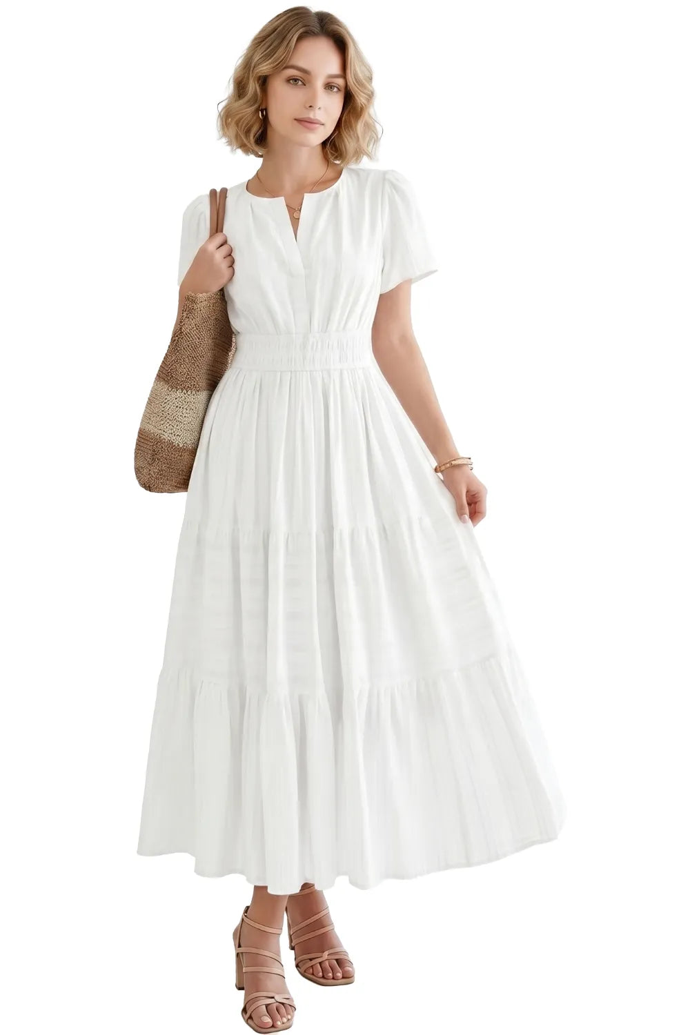 Casual Flowy Chiffon Wedding Guest Dress