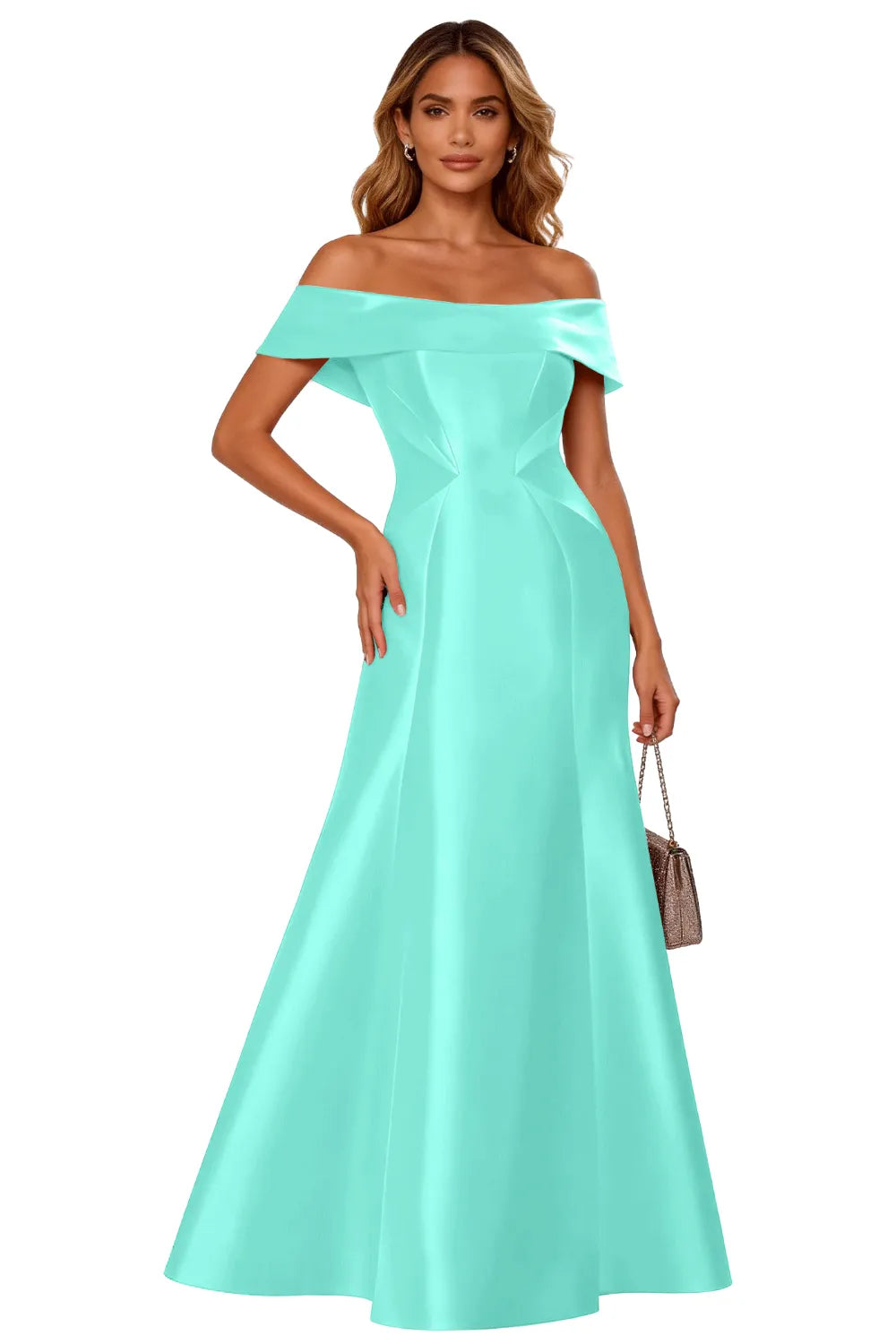 Classic Off-Shoulder Gala Formal Evening Gown