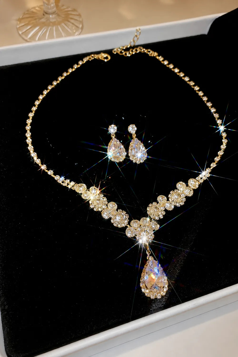 Crystal Bloom Necklace Set