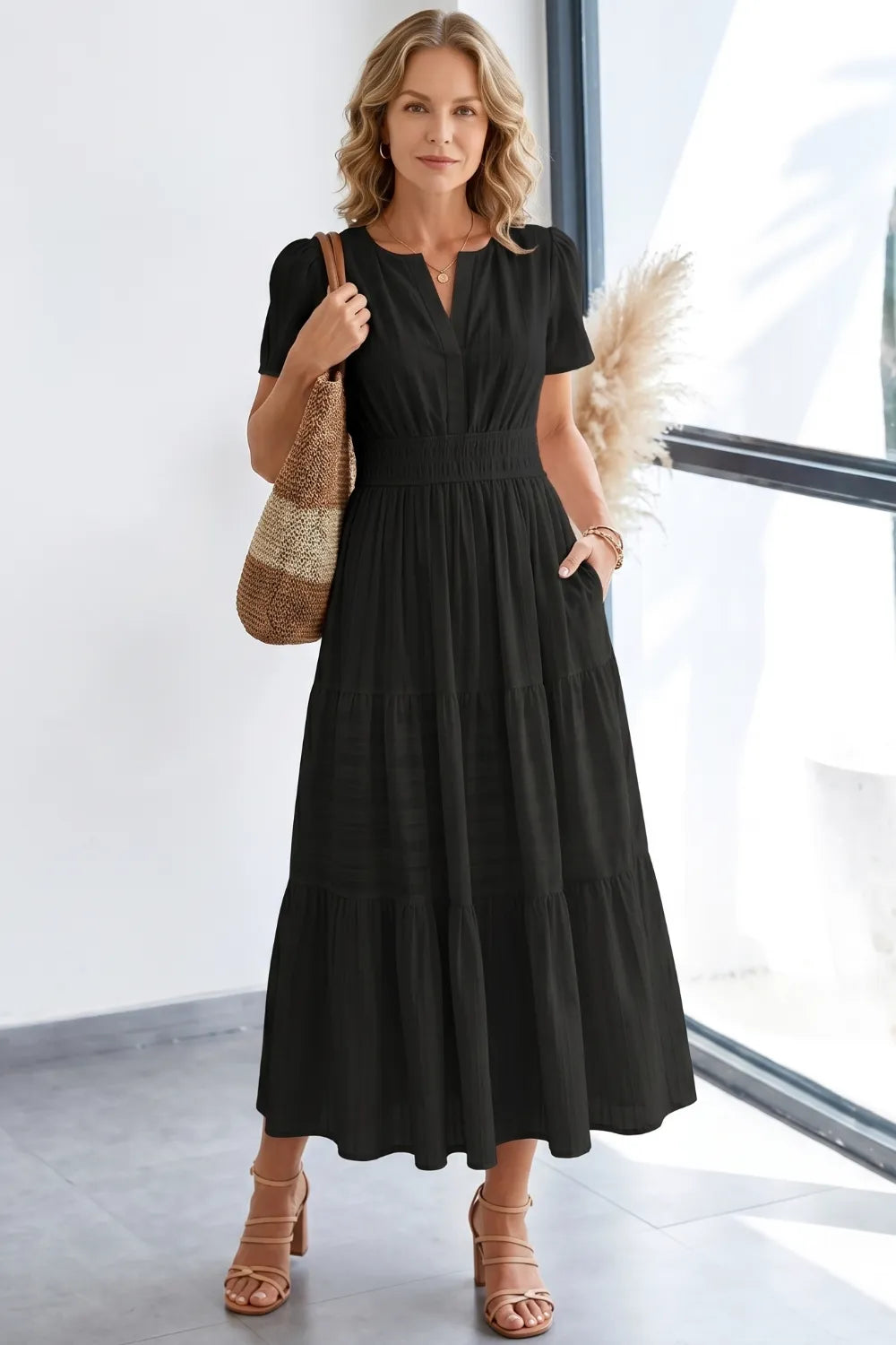 Casual Flowy Chiffon Wedding Guest Dress