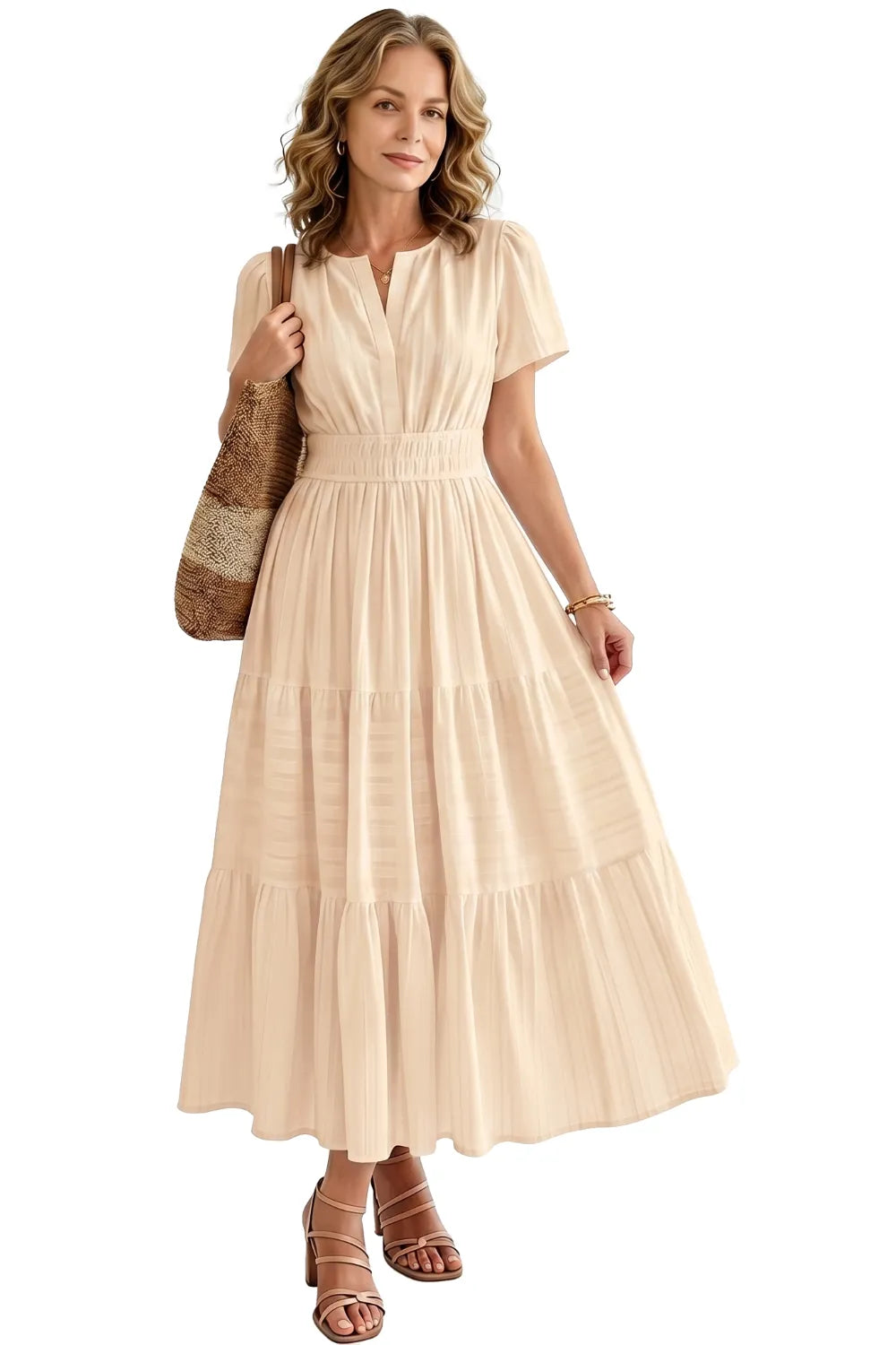 Casual Flowy Chiffon Wedding Guest Dress