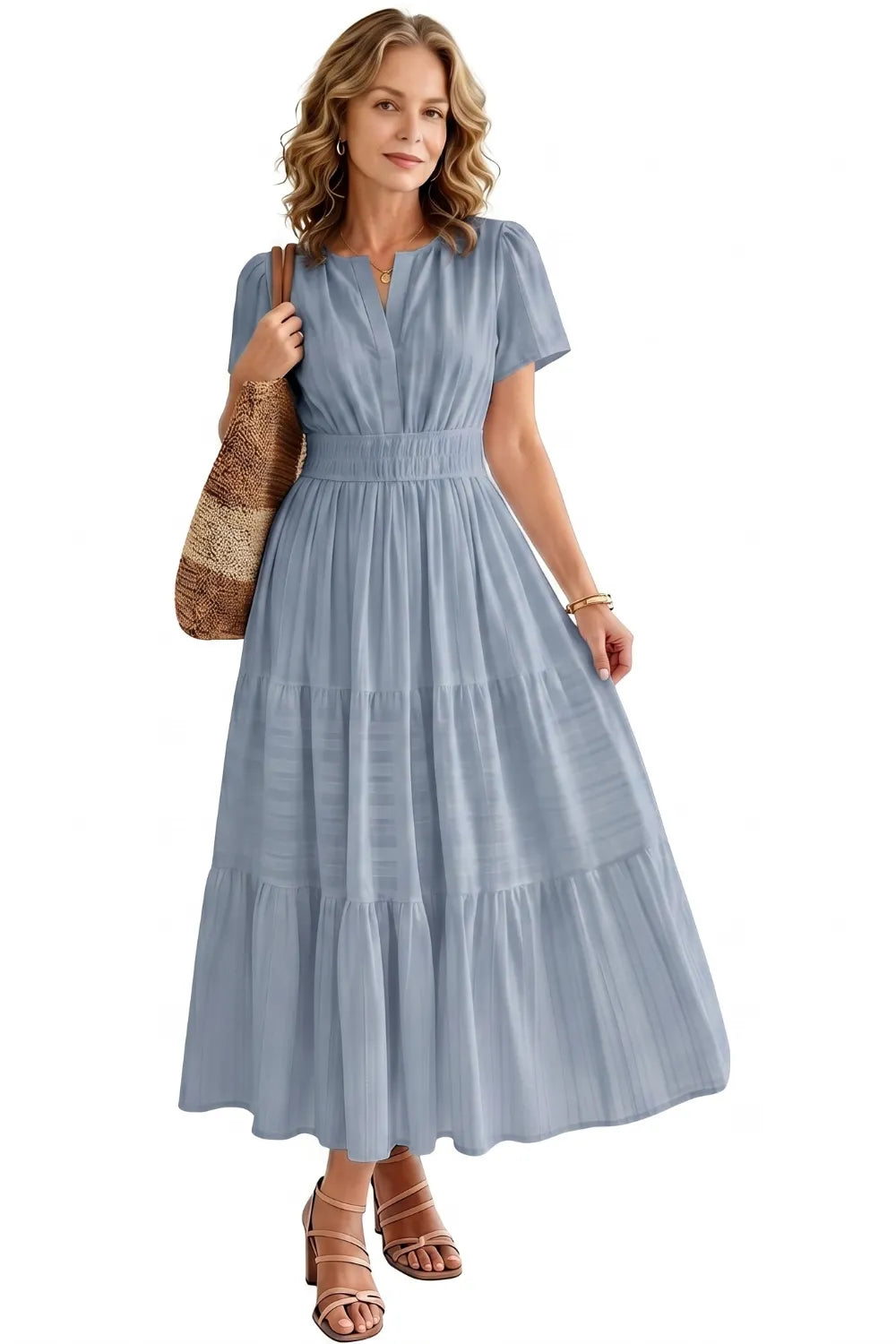 Casual Flowy Chiffon Wedding Guest Dress