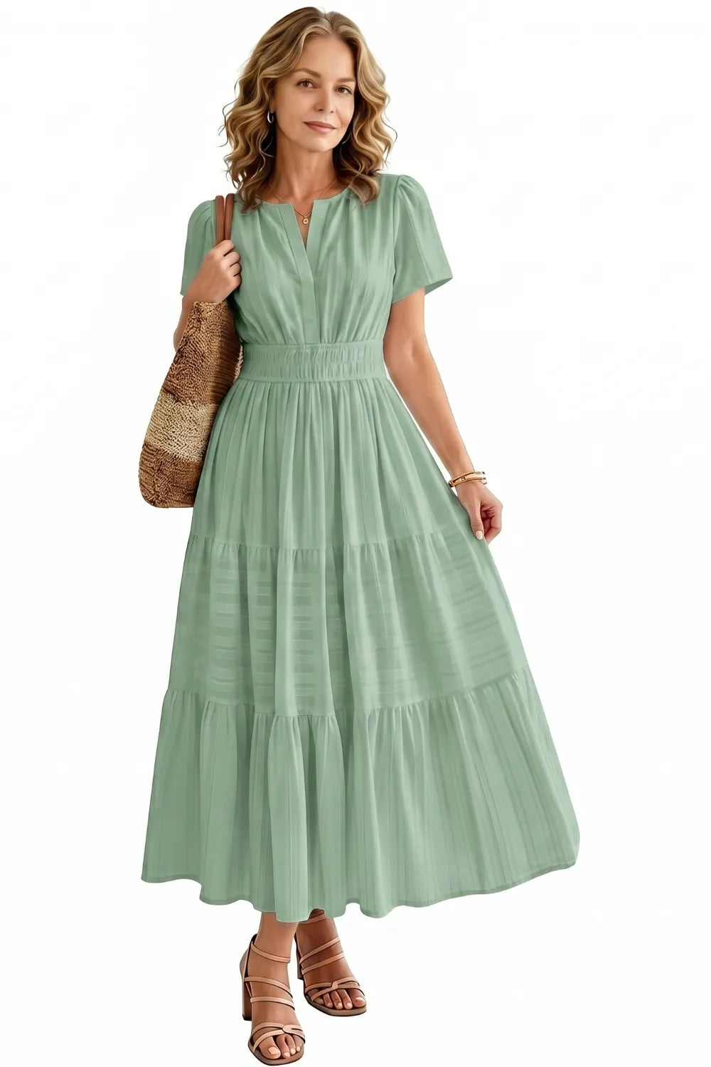 Casual Flowy Chiffon Wedding Guest Dress