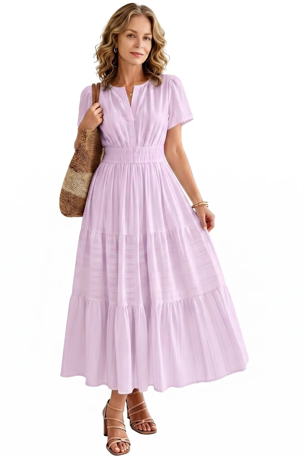 Casual Flowy Chiffon Wedding Guest Dress