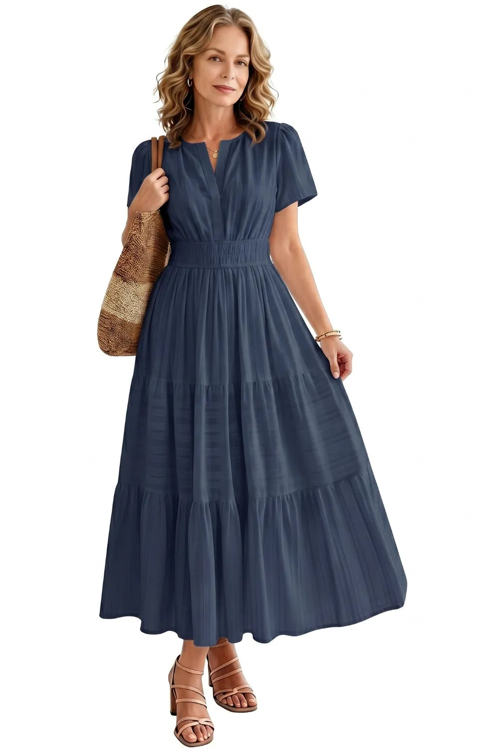 Casual Flowy Chiffon Wedding Guest Dress