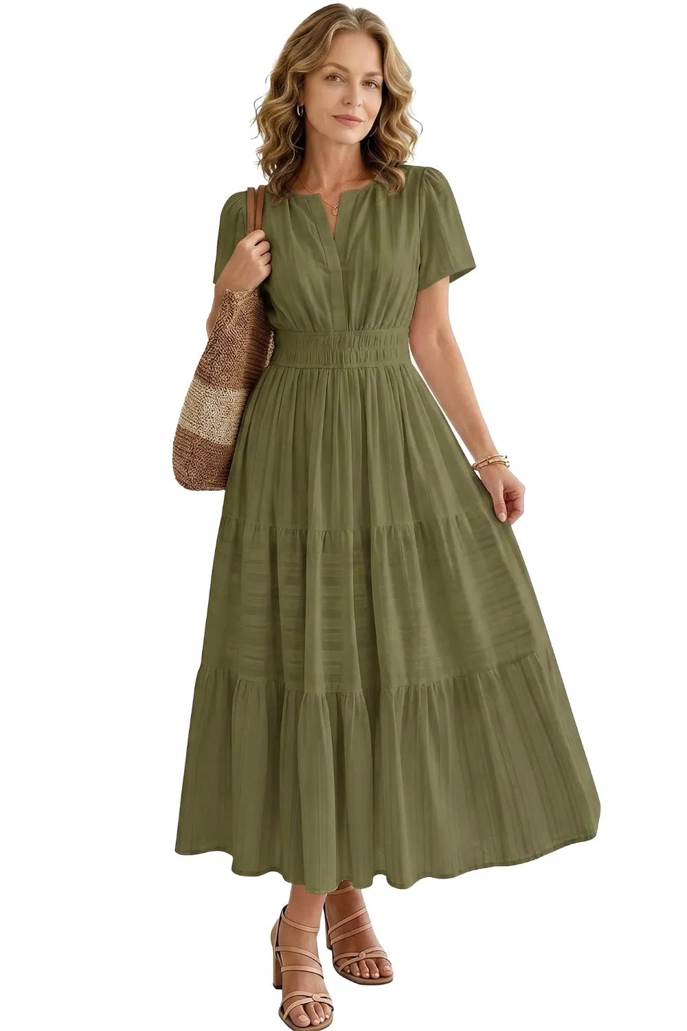 Casual Flowy Chiffon Wedding Guest Dress