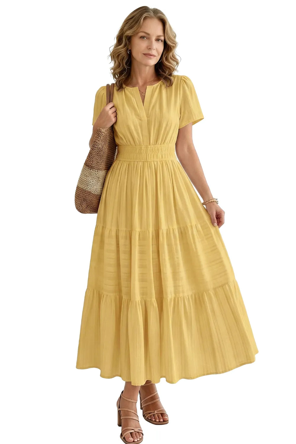 Casual Flowy Chiffon Wedding Guest Dress