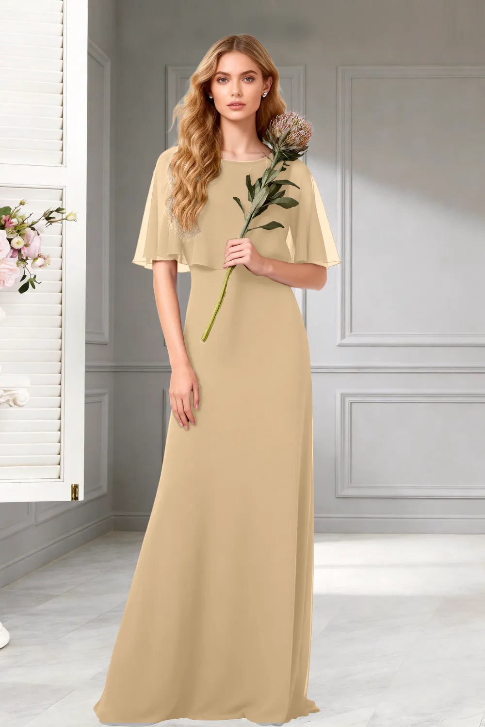 Moonlight Muse Long Chiffon Gown