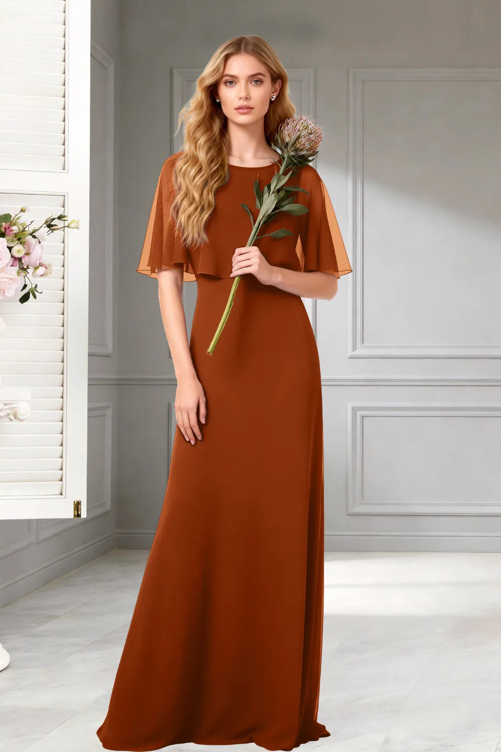 Moonlight Muse Long Chiffon Gown