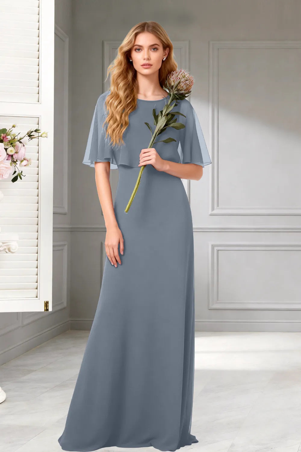Moonlight Muse Long Chiffon Gown