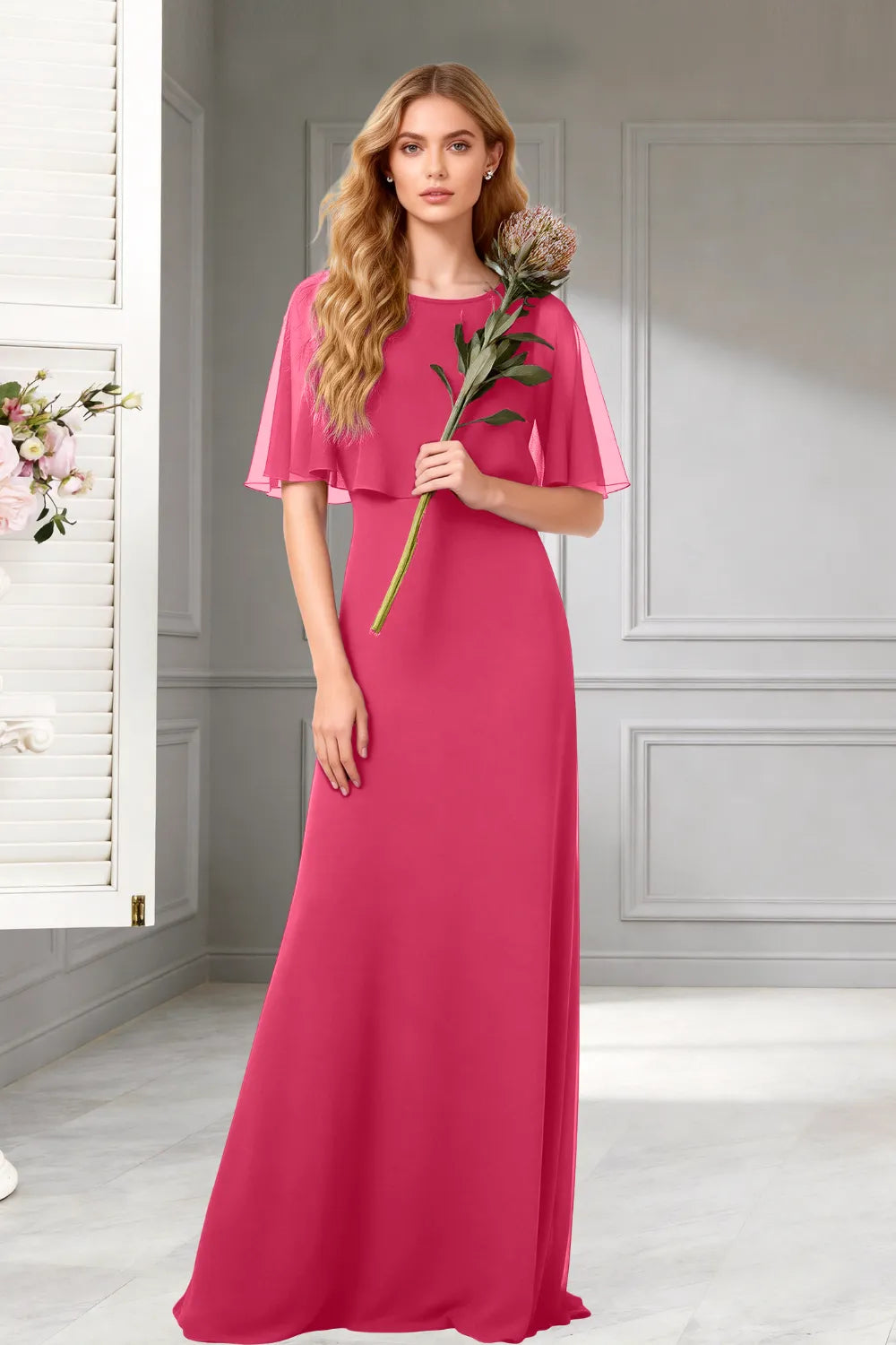 Moonlight Muse Long Chiffon Gown