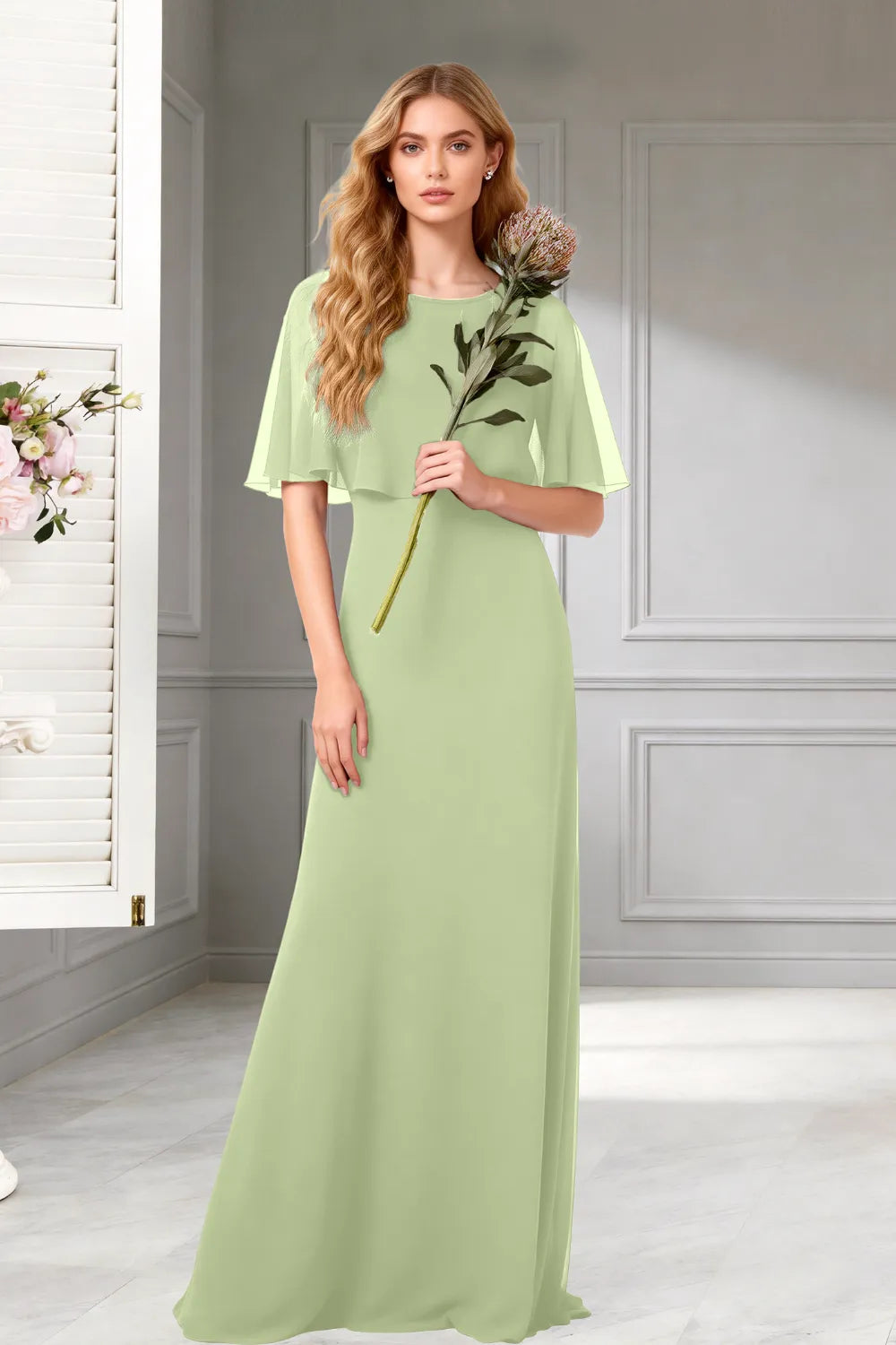 Moonlight Muse Long Chiffon Gown