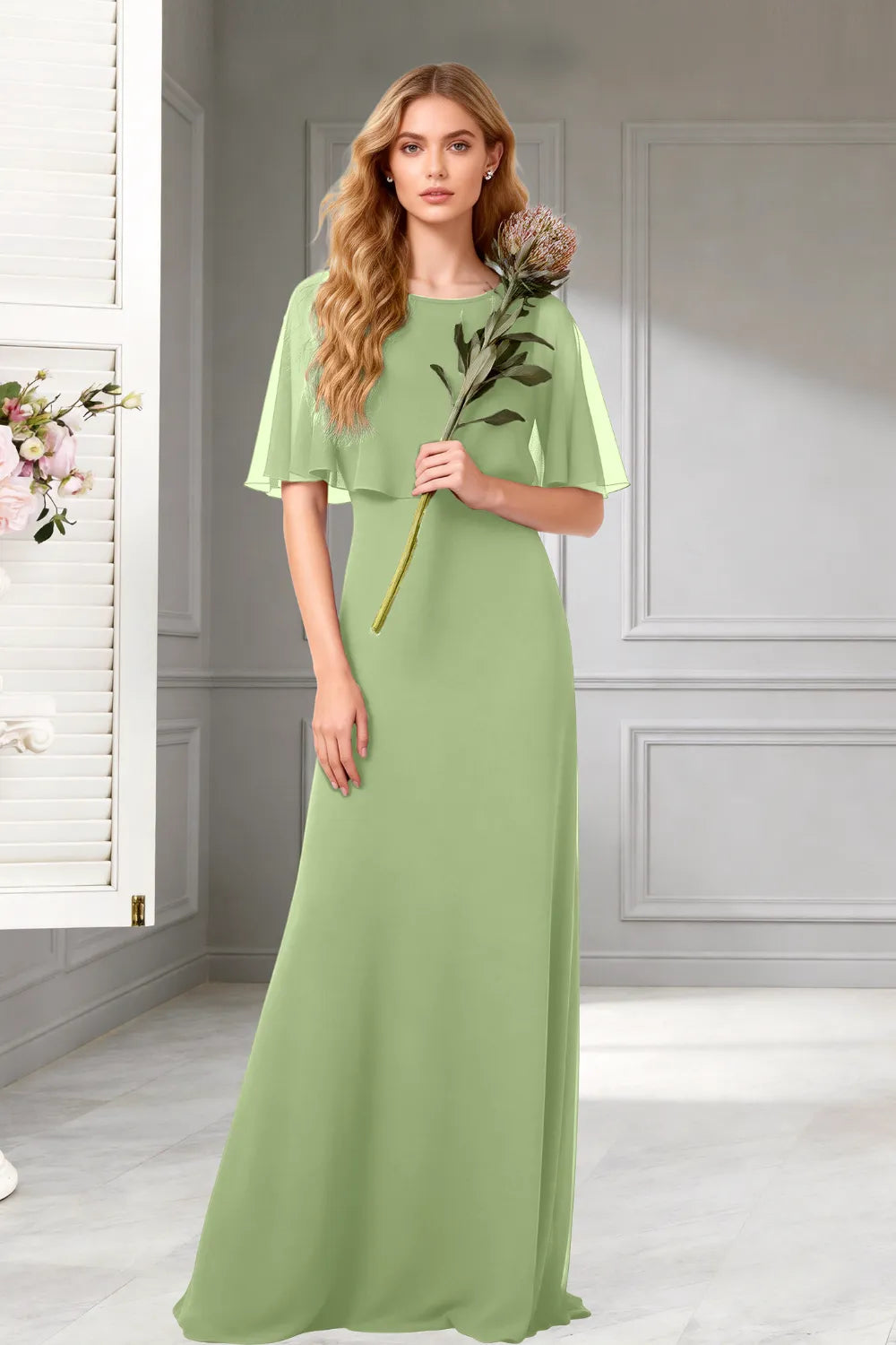 Moonlight Muse Long Chiffon Gown