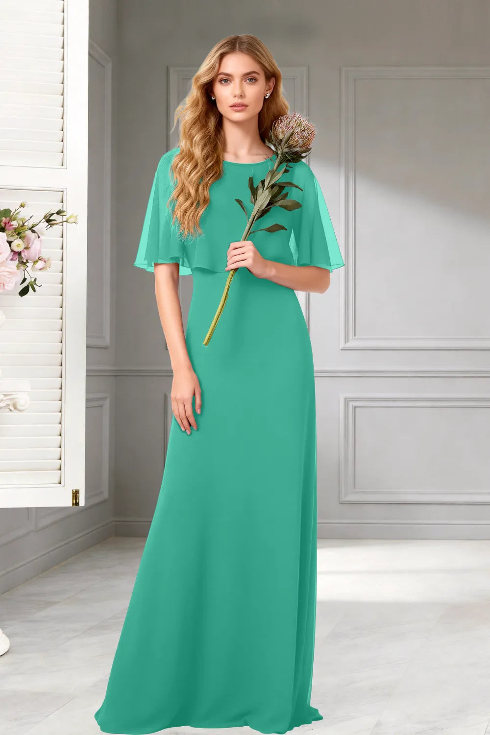 Moonlight Muse Long Chiffon Gown