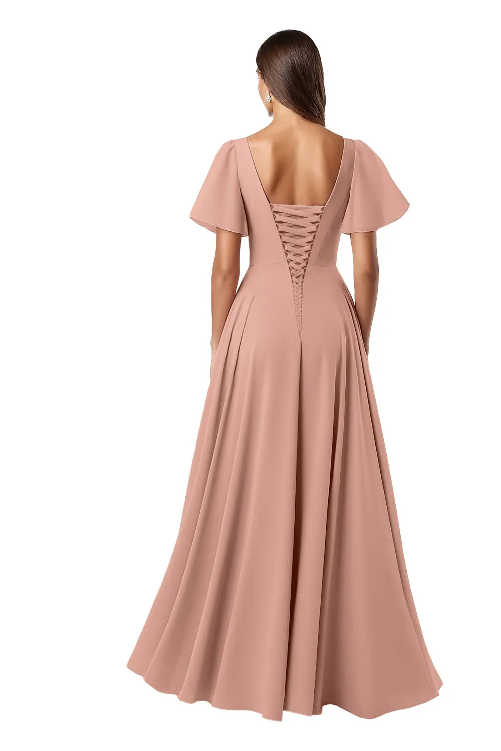 Elegant Floor Length Chiffon Evening Gown