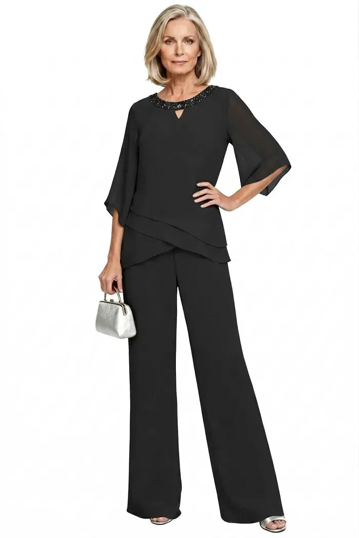 Sophisticated Loose-Fit Formal Pant Set