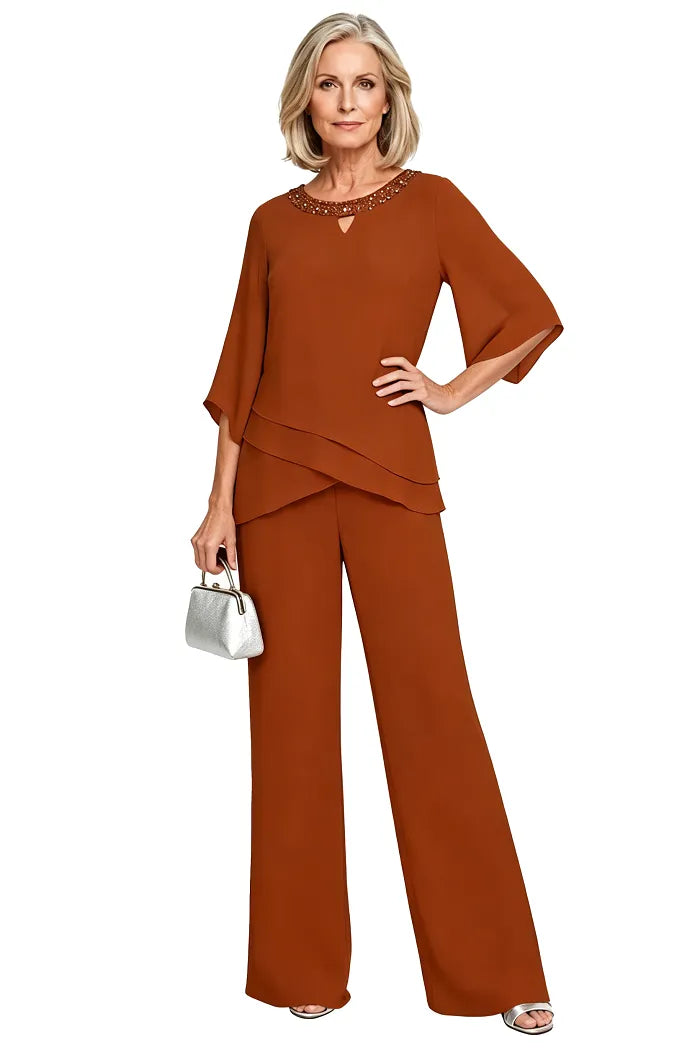 Sophisticated Loose-Fit Formal Pant Set
