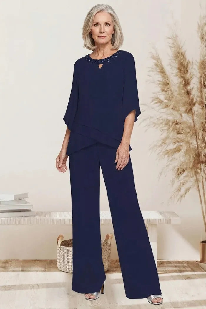 Sophisticated Loose-Fit Formal Pant Set