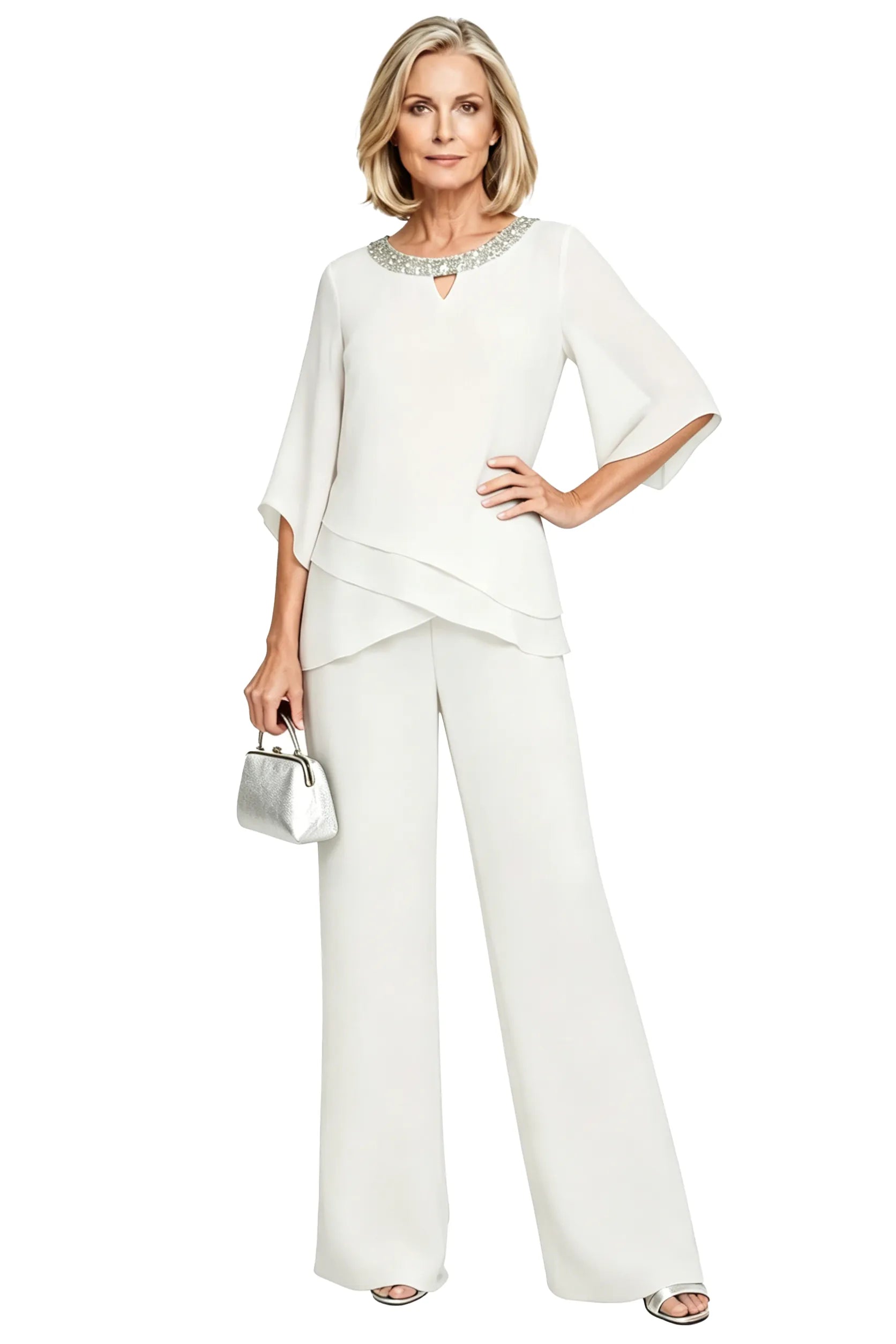 Sophisticated Loose-Fit Formal Pant Set