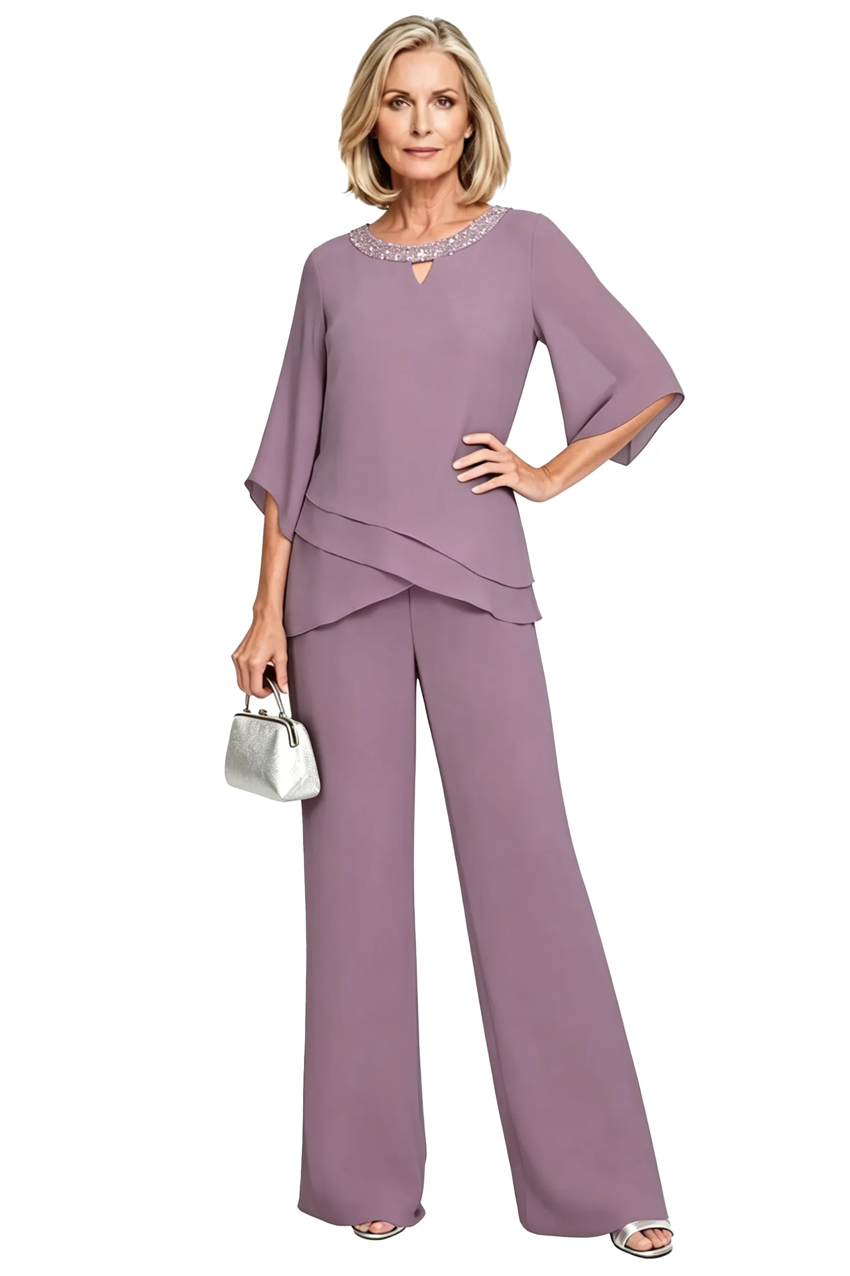 Sophisticated Loose-Fit Formal Pant Set