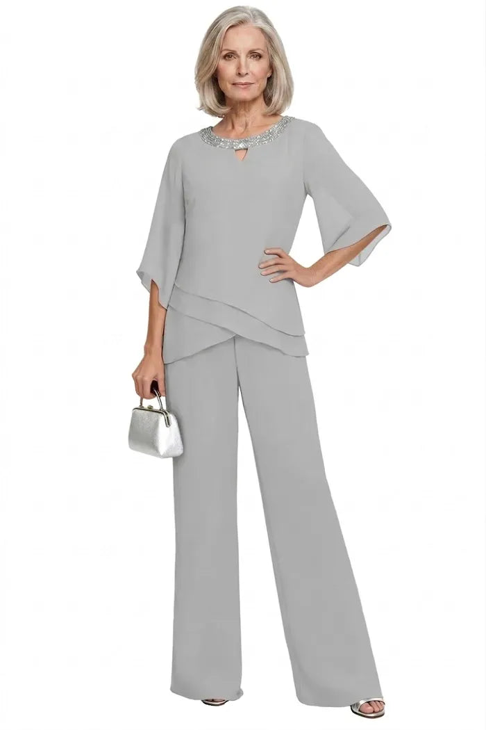 Sophisticated Loose-Fit Formal Pant Set