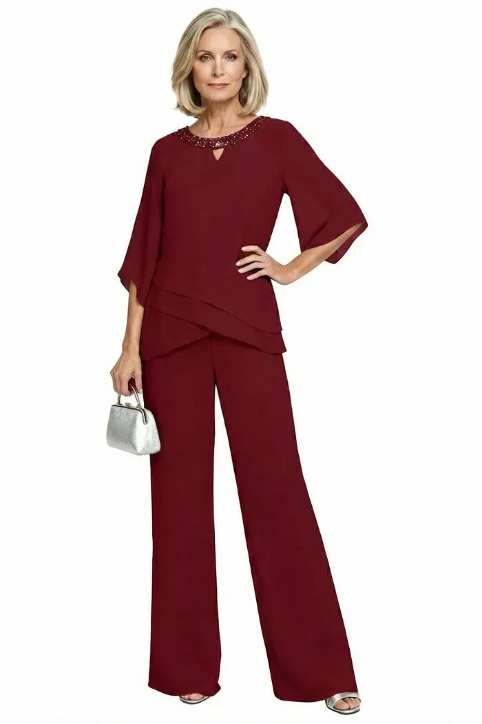 Sophisticated Loose-Fit Formal Pant Set