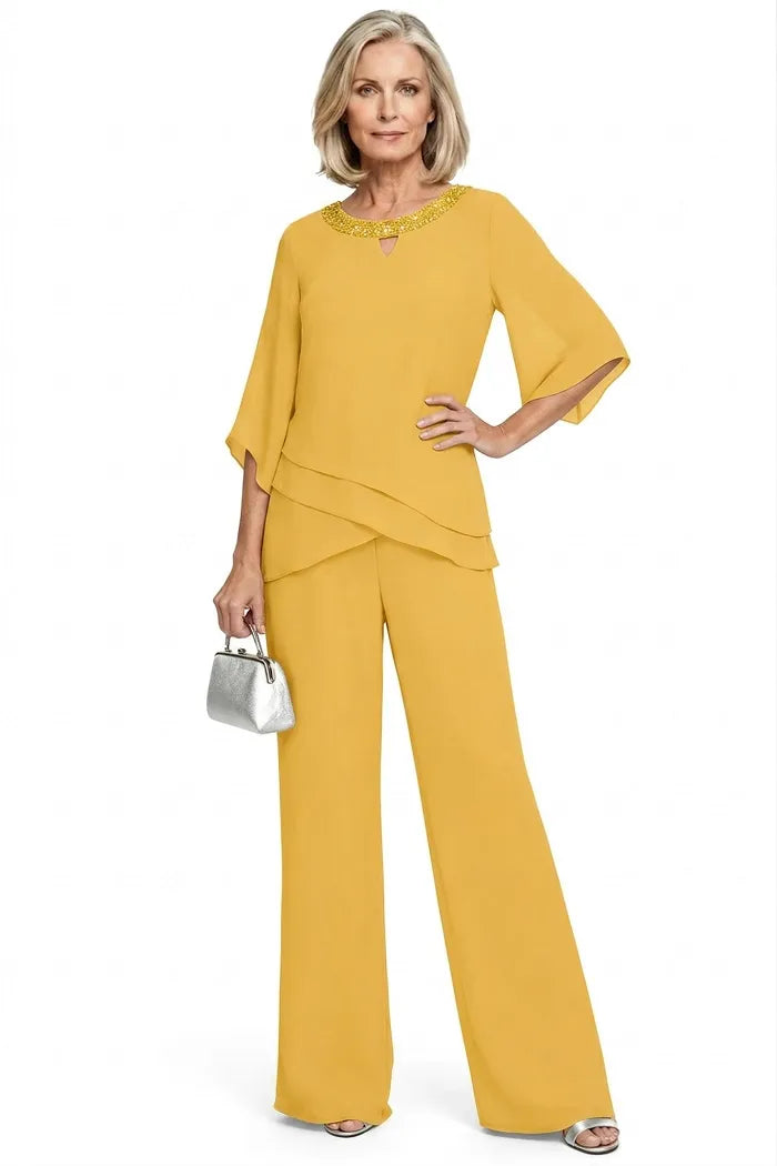 Sophisticated Loose-Fit Formal Pant Set