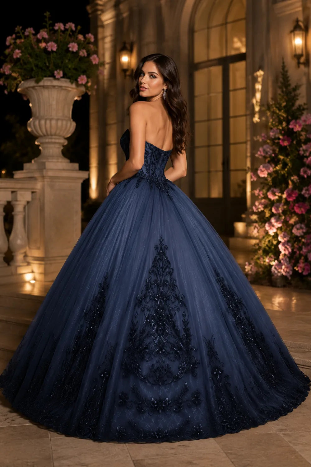 Golden Whisper Royal Embroidered Ball Gown