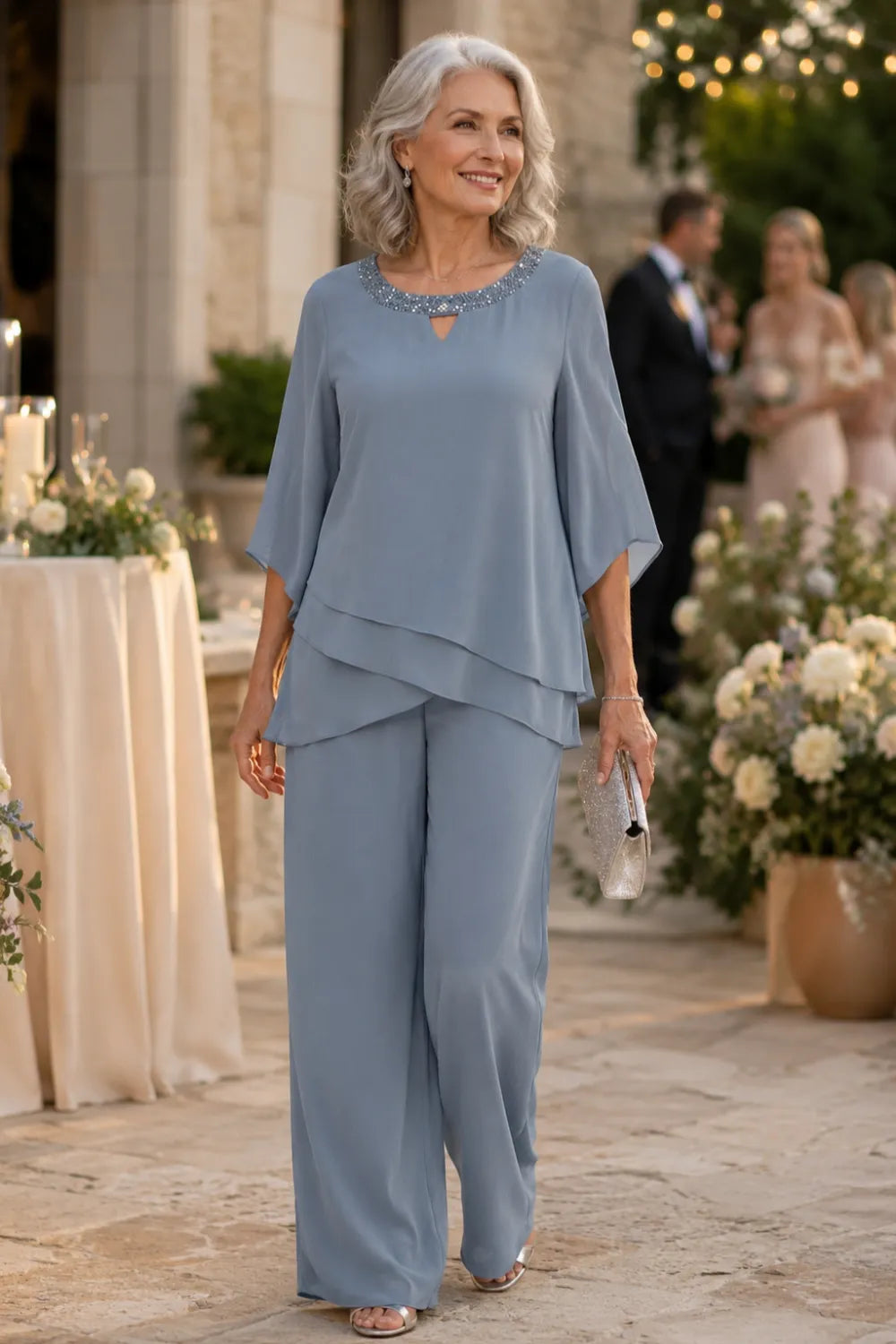 Serena Chiffon Pant Set