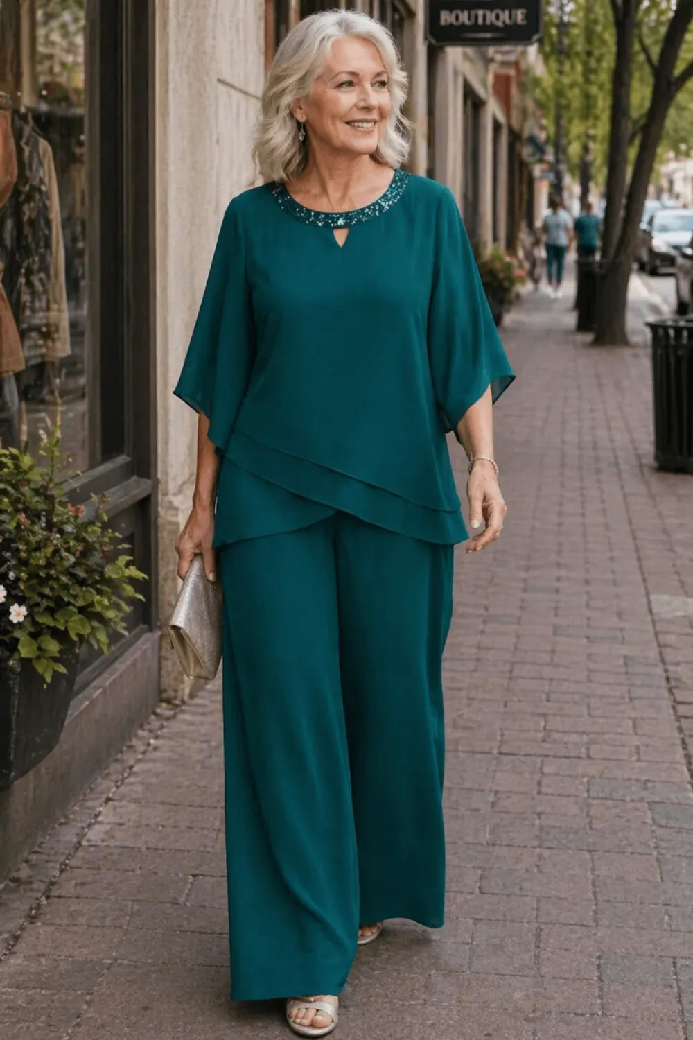Serena Chiffon Pant Set