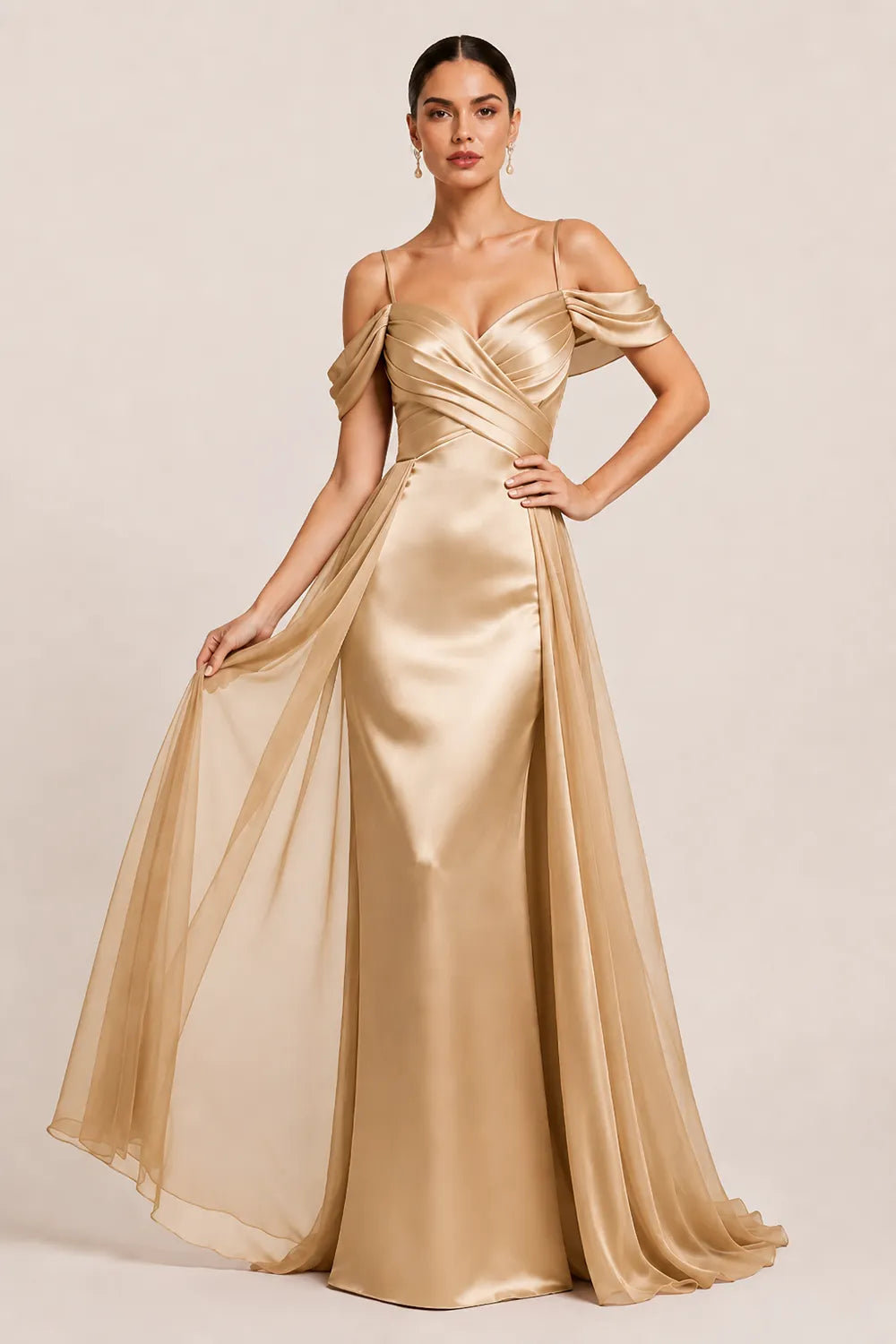Evelina Sweetheart Satin Formal Dress