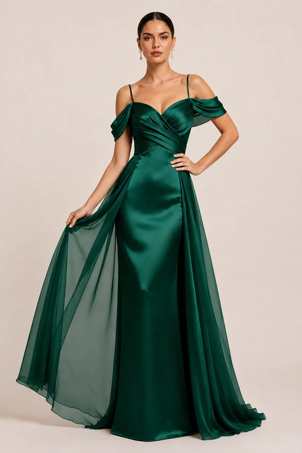 Evelina Sweetheart Satin Formal Dress