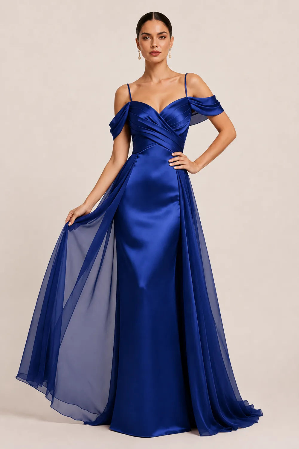 Evelina Sweetheart Satin Formal Dress
