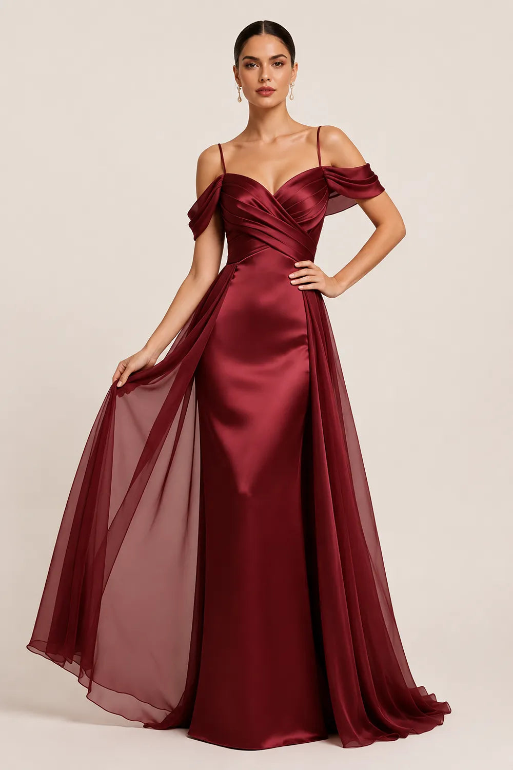 Evelina Sweetheart Satin Formal Dress