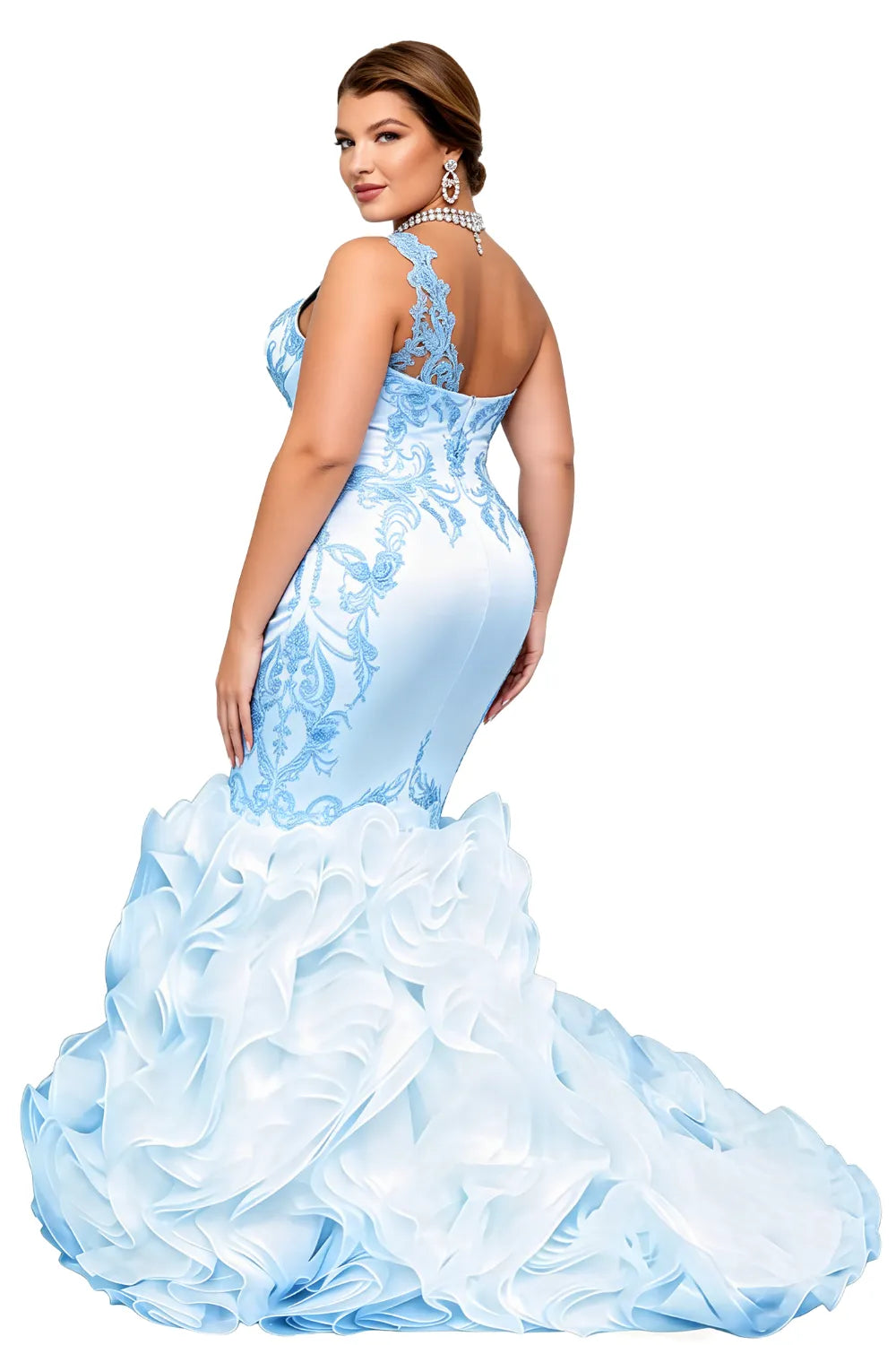 Plus Size Elegant Mermaid Evening Dress