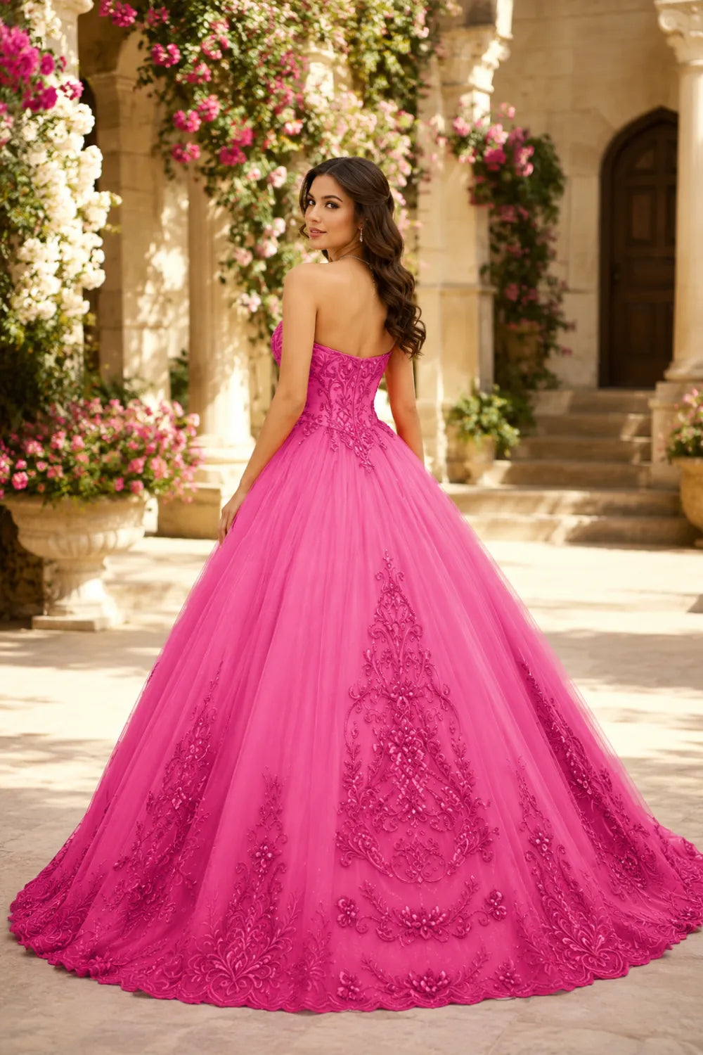 Golden Whisper Royal Embroidered Ball Gown