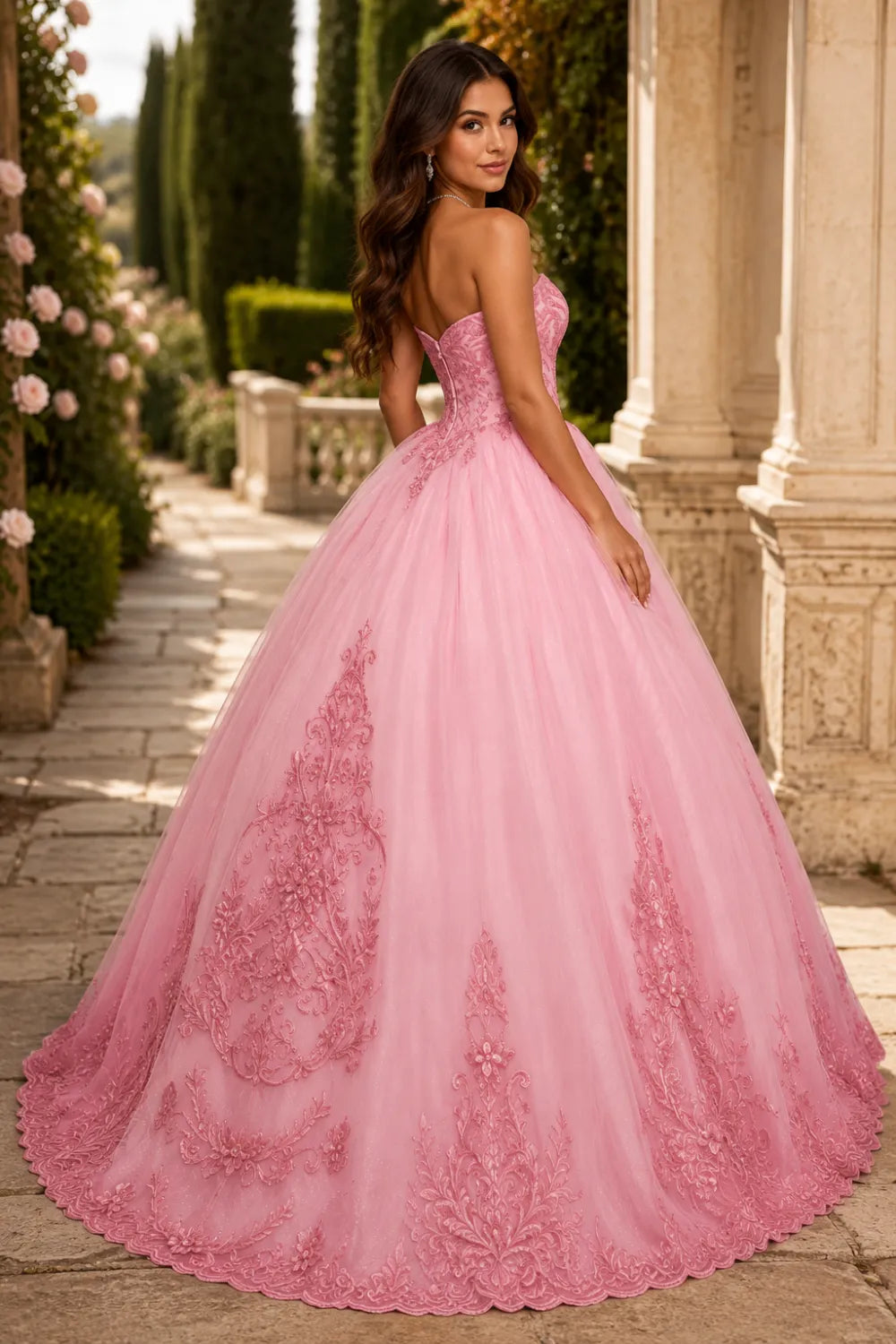 Golden Whisper Royal Embroidered Ball Gown